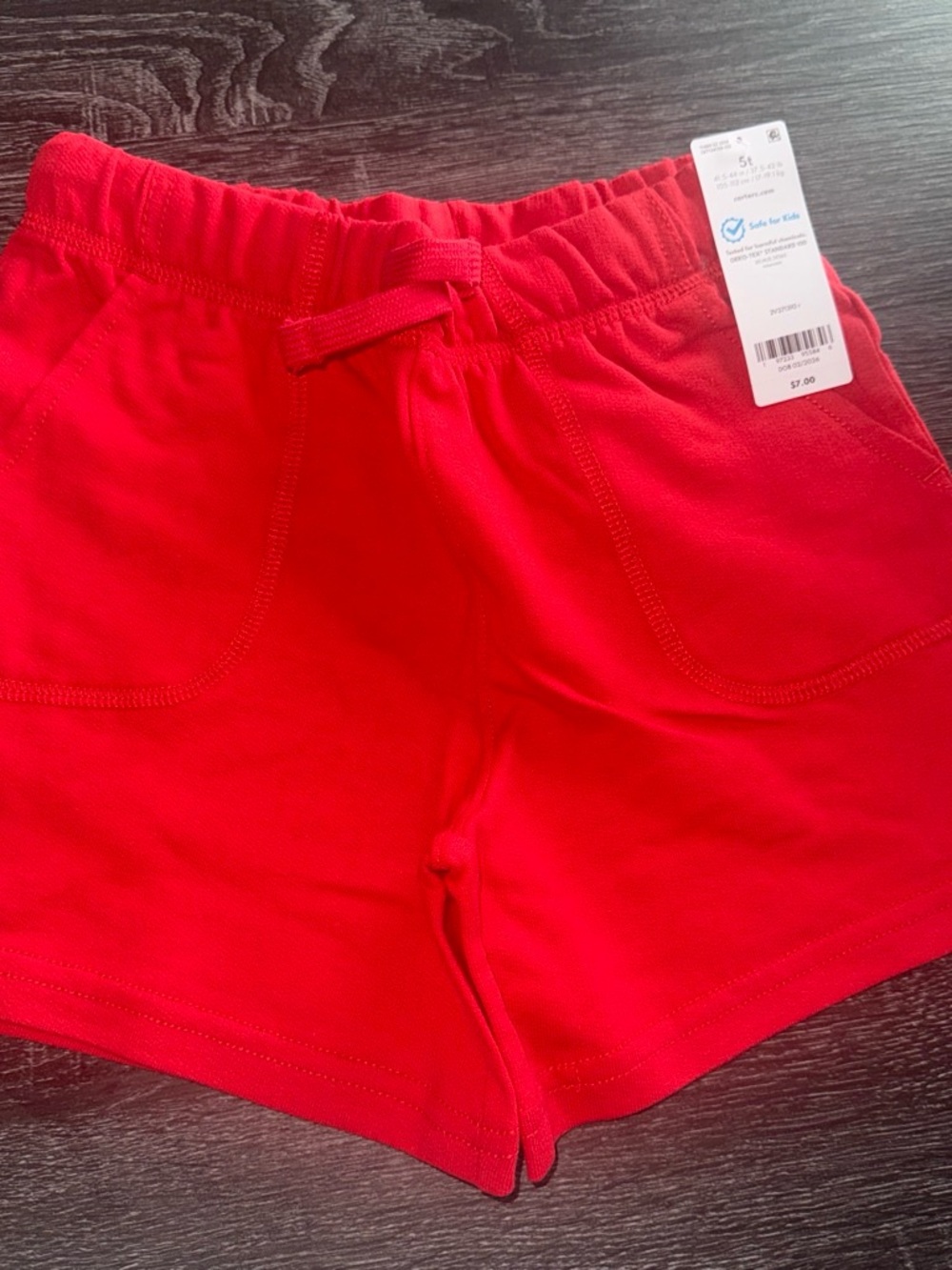Carter's Bright Red Pull-On Knit Shorts